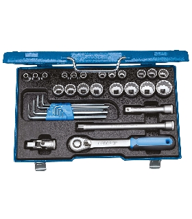 JUEGO DE LLAVES DE VASO 1/2"" 31 PZAS 5/16-1.1/4AF 2546027 GEDORE